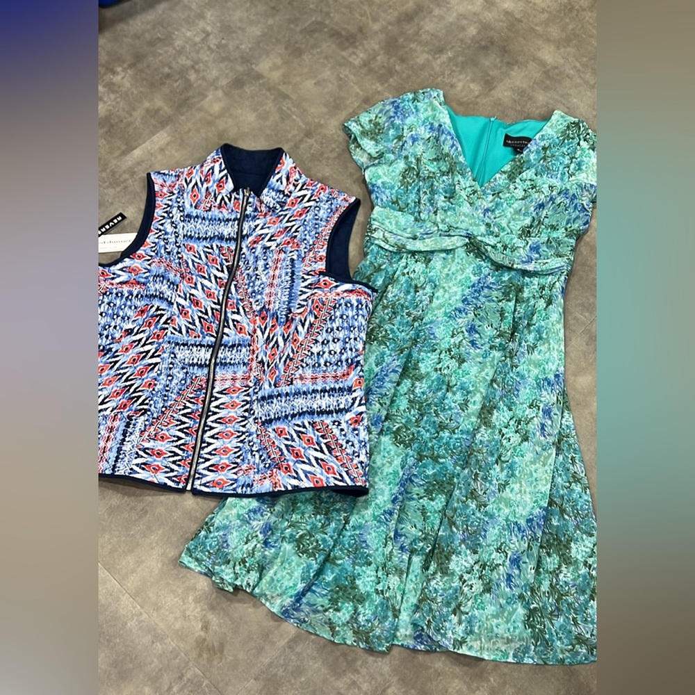 Dress and vest New- size 18